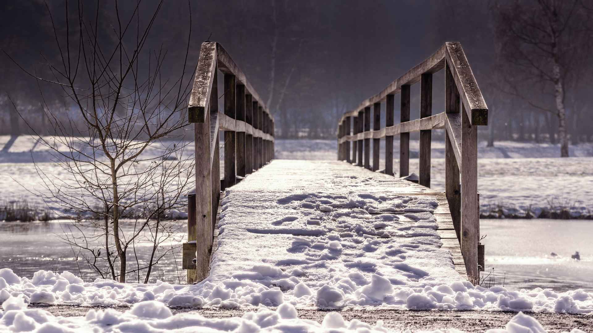 冰天雪地里的唯美风光桌面壁纸