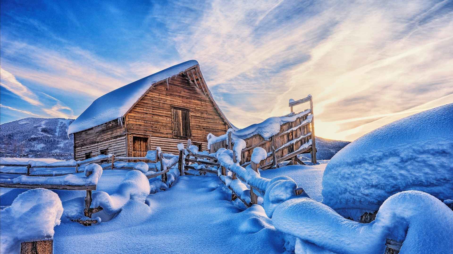 高清感受雪的魅力电脑桌面壁纸-