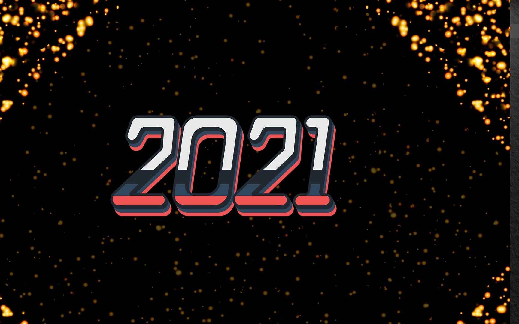 2021创意暗色系艺术字背景图素材壁纸图片