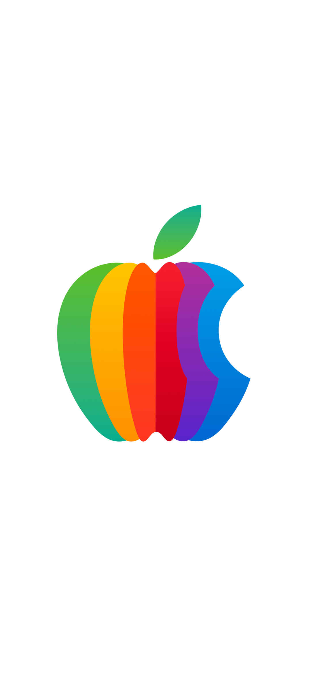 Logo 白色背景Apple彩色手机壁纸